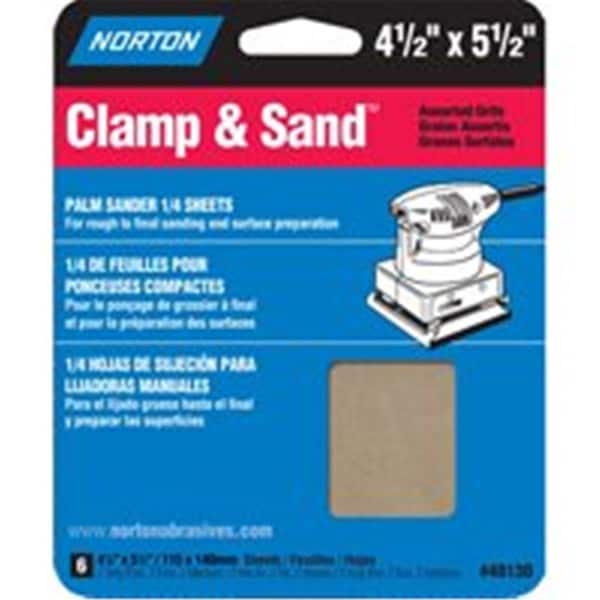 Norton Co 48130 4.5 x 5.5 Multisand Sheet Grit Asst NO385928 - main
